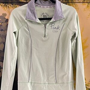 Victoria's Secret Light Green Quarter-Zip Pullover